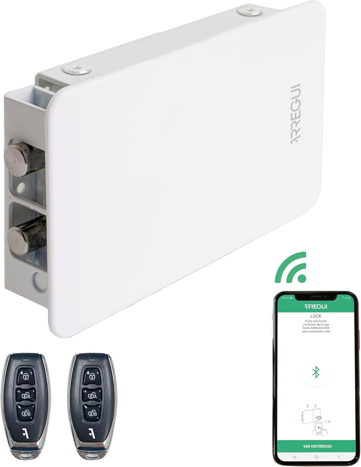 ARREGUI KAMO CI20BRC Cerradura de Seguridad Invisible para Puerta Control con Smartphone y Mando | Antirrobo | Anti Okupas | Cerradura Electrnica para Puerta con Bluetooth | Cerrojo Interior | Blanco