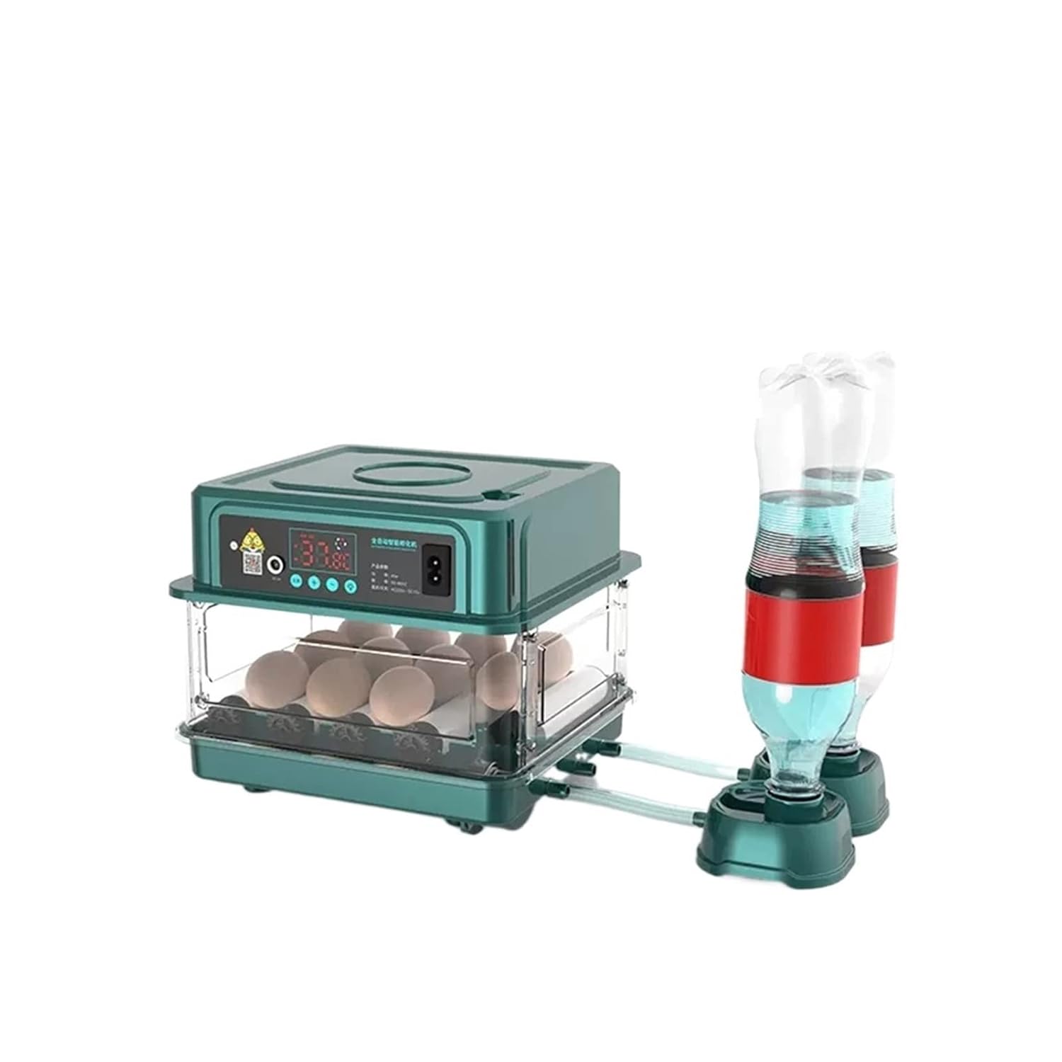Egg Incubator Hen, 9/15 Egg Incubator with Drawer Type, Mini Egg Incubator with Automatic Ionic Water Bed Replenishment and Temperature Control(9 eggs)
