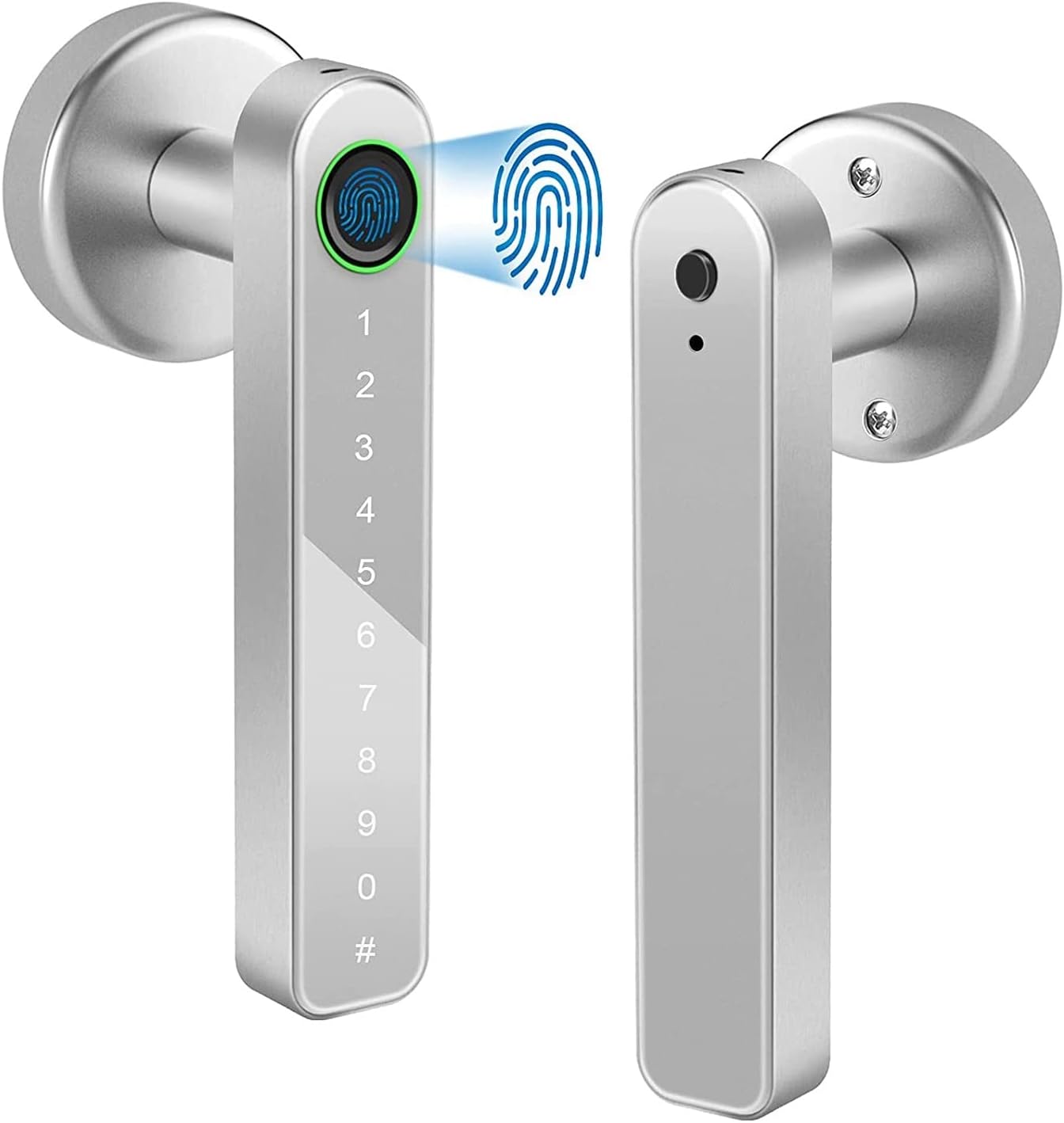 Torribala Keyless Entry Door Smart Lock - Keypad, Handle, Fingerprint, WiFi Control and Tuya App