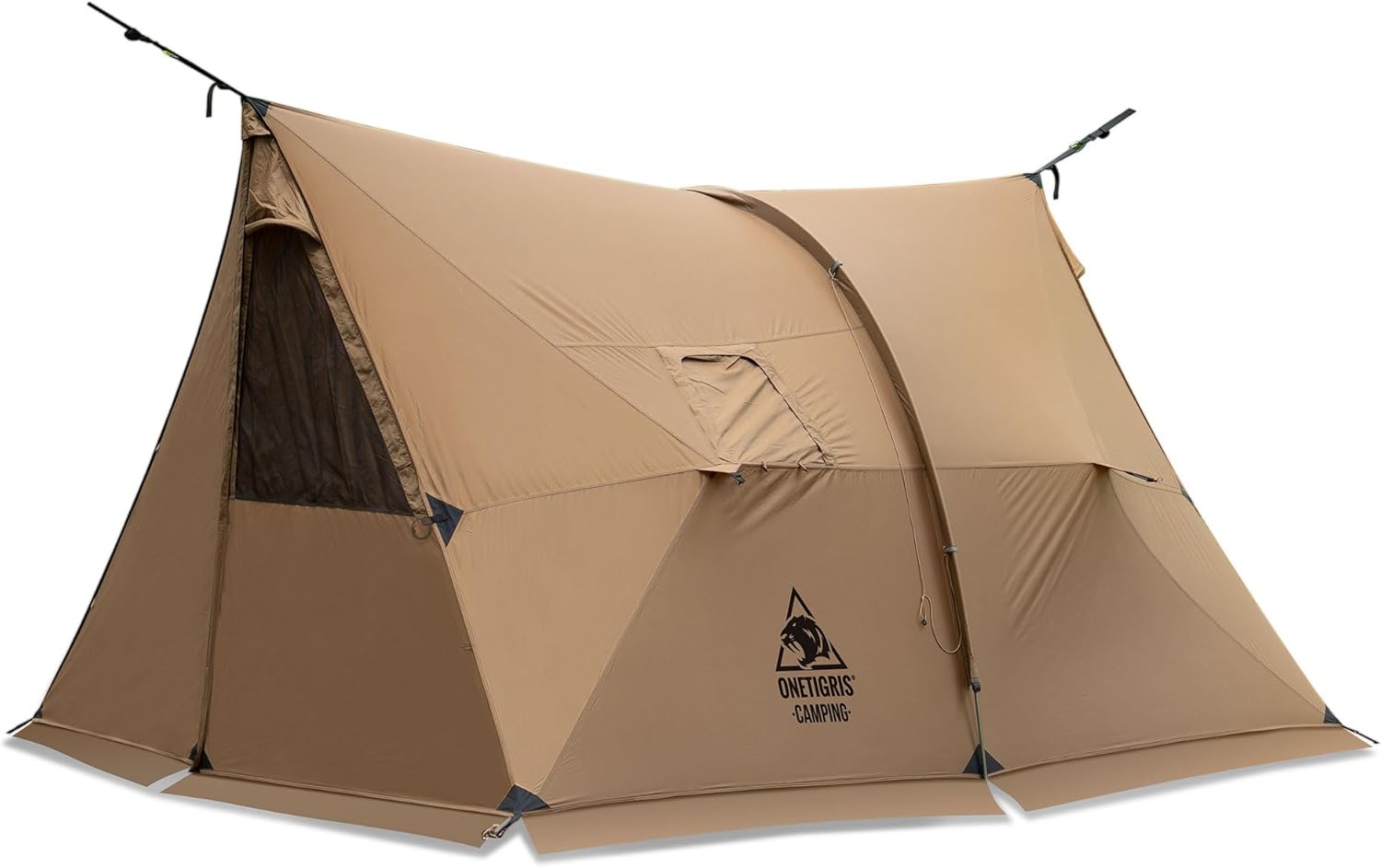 OneTigris ASH Canopy Tienda de campaa para 2-4 personas, impermeable, 3000 mm, resistente al viento, tienda de campaa grande y clida, para invierno, tienda de campaa para exteriores, tamao