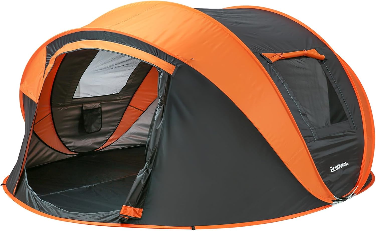 EchoSmile Pop Up Tent 4-6 Person - Waterproof Windproof Double Layer, Ultralight Portable with 2 Windows, for Camping Hiking Beach Outdoor Activities