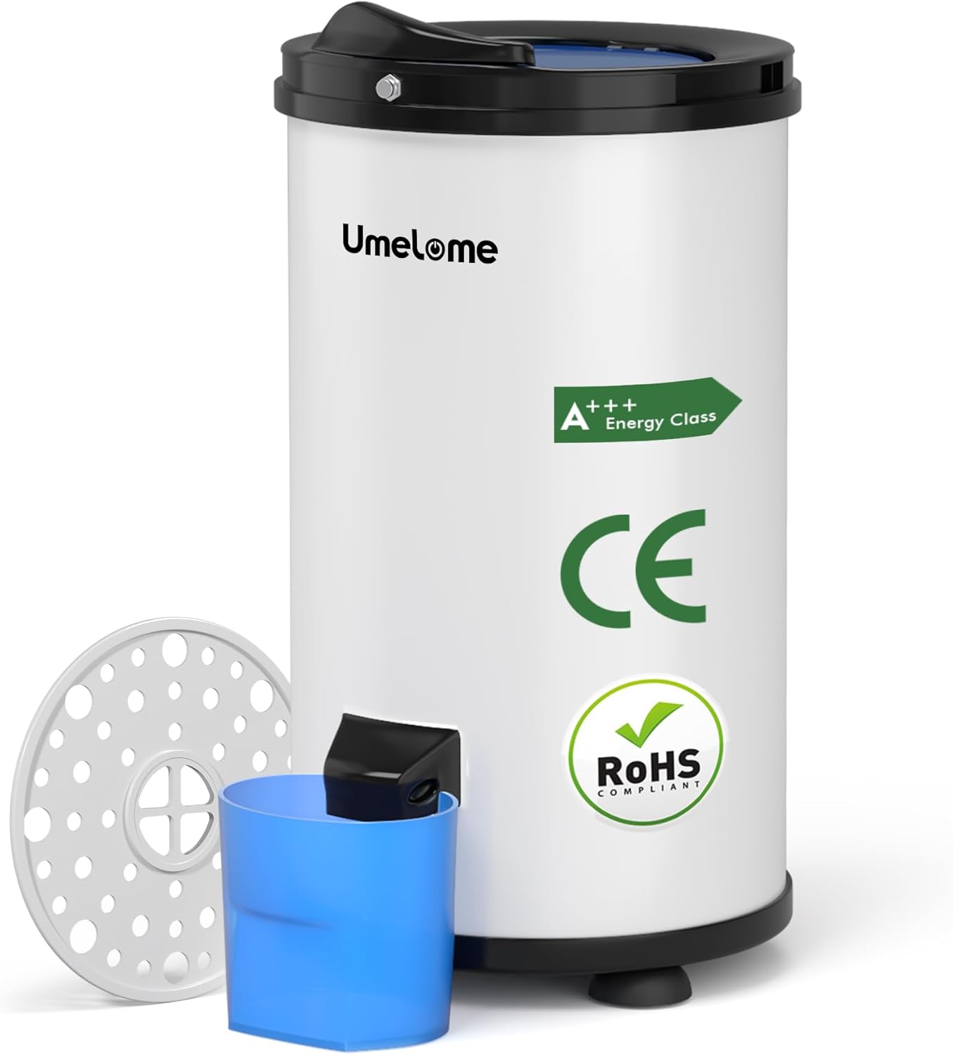 Umelome Secador de centrifugado de 6 kg, Secadores Giratorios de ahorro de energa y energa, secadora de ropa de 2800 rpm, Blanco [Clase de eficiencia energtica A+++]