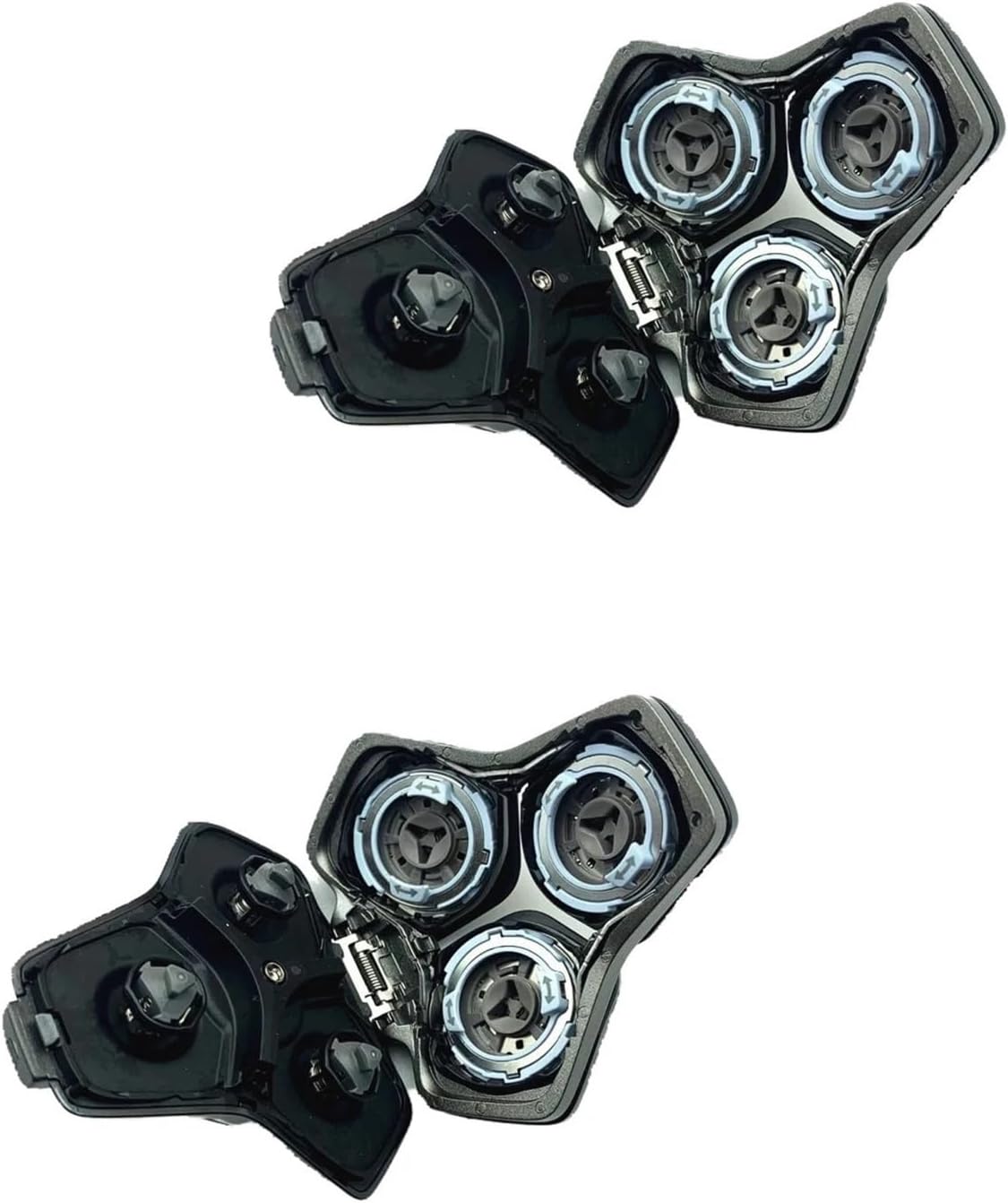 Base For Cabezal De Herramienta S5531, Malla For Cuchillas, Compatible Con Afeitadoras Philips S5000 Y S7000, Serie Honeycomb Karman(Silver 2pcs)