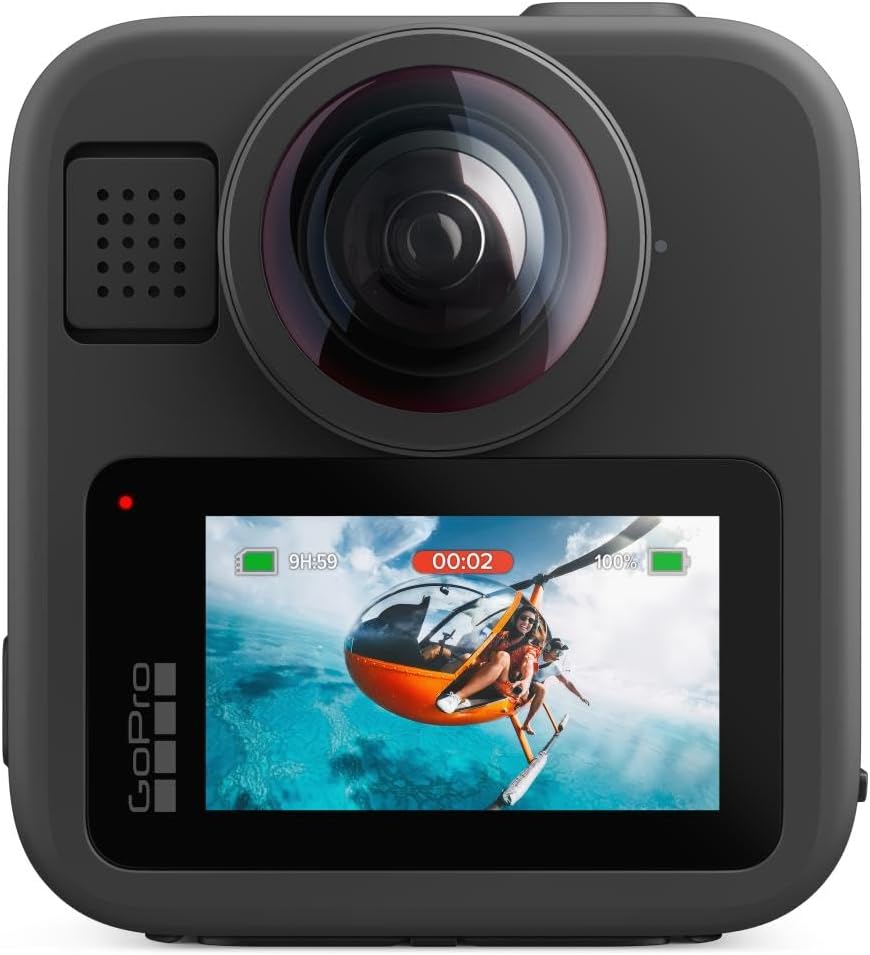 GoPro MAX2 - Cmara de accin Tradicional 360 Impermeable con Pantalla tctil, Video esfrico 8K, Fotos 360 de 29 MP, Lentes fciles de reemplazar, estabilizacin HyperSmooth, 6 micrfonos