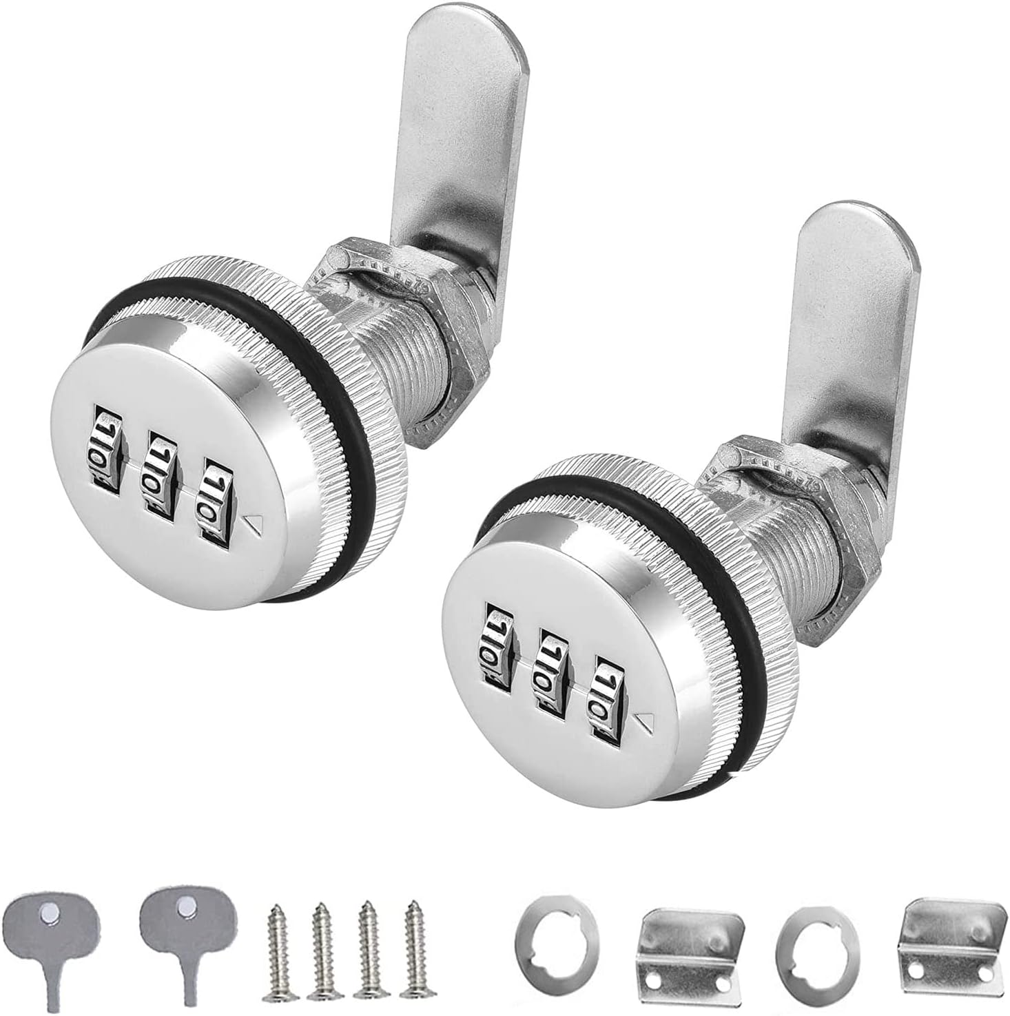 Dfuqanb 2 Piezas Cerradura codificada cerradura contrasea, Cerradura de Vombinacin de Cajn, Combinacion Cam Lock, Cerradura de Buzn de Combinacin, para buzn de cajn de gabinete