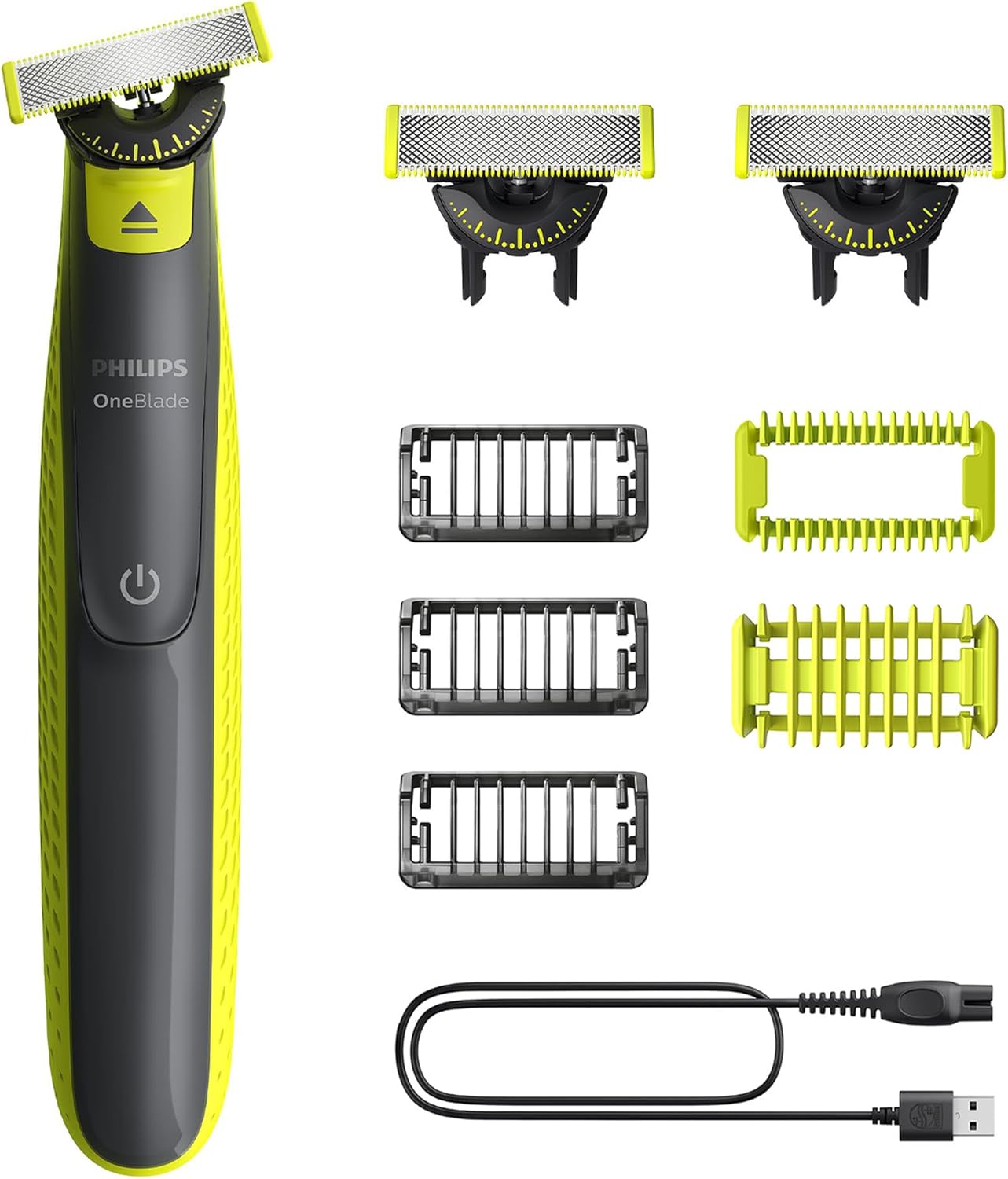 Philips OneBlade 360 Autntico Barbero, afeitadora y recortadora elctrica facial y corporal, 3x 360 cuchillas, 3x peine para barba incipiente (1,3,5mm), 1x kit corporal, QP2824/31