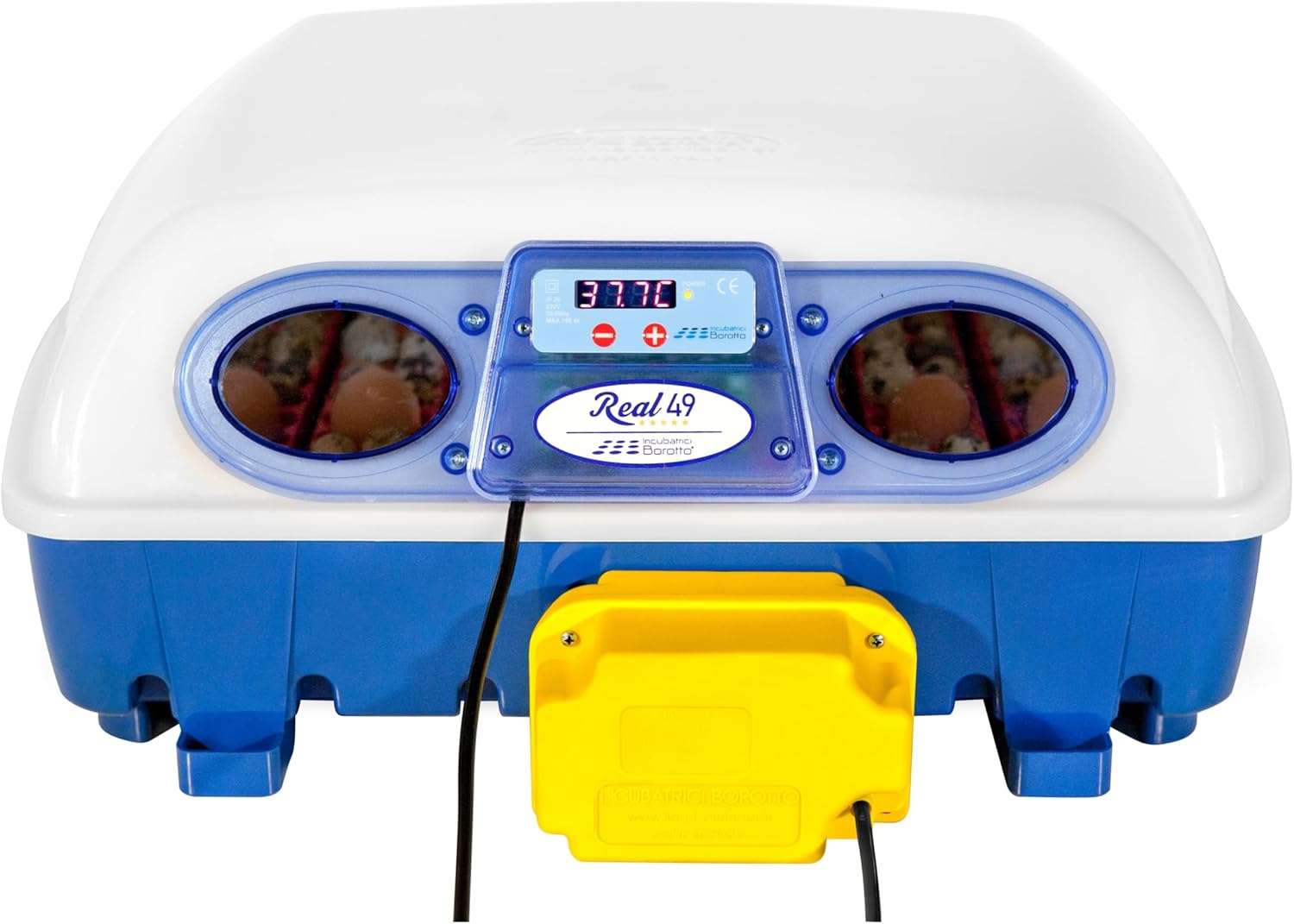 Incubadora Real 49 para Huevos de Gallina y otras Aves - Capacidad: 49 huevos - Borotto